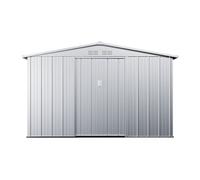 Abri de jardin métal en acier galvanisé gris 7,82 m² - LINUS