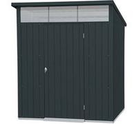 Abri de jardin métal MODERN - 3,32m² - Mono pente - Anthracite
