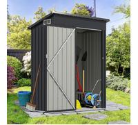 Abri de Jardin Métal - RELAX4LIFE -2 Fenêtres de Ventilation - Cabane Jardin Exterieur 2,5 m3 - Toit à une Pente -2 Paires de Gants
