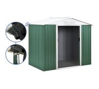 Habitat et Jardin Abri de jardin métal Rosas – 4,07 m² avec gouttière – Vert