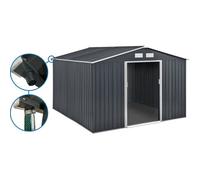 Abri De Jardin Métal - "Vegas" 12.98 M² Avec Gouttière - Gris Gris