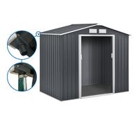 Abri de jardin métal Vegas - 4,07 m² avec gouttière