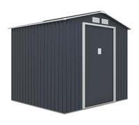 Habitat et Jardin – Abri de jardin métal Vegas – 4,07 m² – Gris