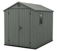 Abri de jardin métallique pour outils avec toit en pente Keter Darwin 6x8 - 221 x 244 x 190 cm - vert