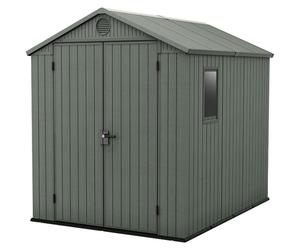 Abri de jardin métallique pour outils avec toit en pente Keter Darwin 6x8 - 221 x 244 x 190 cm - vert