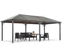 Abri de jardin Milos 3x6m avec moustiquaire Garden Point gris