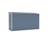 Abri de jardin mural Gris 118 x 288 x 178 cm Acier galvanisé