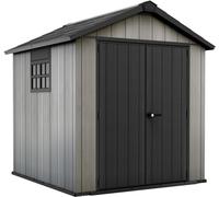 Abri de Jardin Oakland 757 résine, Double Porte, Texture Bois, Gris - 4,5 m² - 230x223.8x242 cm - KETER