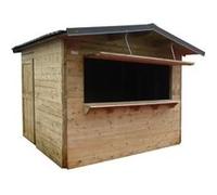 Abri de jardin Pecq 2980 x 2380 mm + extension 600 mm ? 19 mm Beige