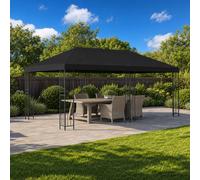 vidaXL, tonnelle de jardin, 6 x 3 mètres, jaune, polyester et acier, 190 g/m²