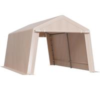 Abri de jardin portable 10 x 15 pieds, auvent imperméable, garage à 2 portes