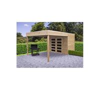 Abri De Jardin Bois Avec Auvent - Potenza - 5,37m2 Marron