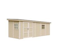 Abri de Jardin Qualité Premium 14,3 m² - H231x248x648 cm - Construction de Panneaux LP Smartside - sans Plancher e paroi latérale - Timbela M941B