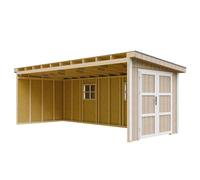 Abri de Jardin Qualité Premium 14 3 m² - H231x248x648 cm - Sans plancher e paroi latérale - Timbela M941B-TERRA BROWN