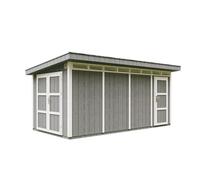 Abri de jardin qualité premium 8.52+2.95 m² garage moto exterieur gris foncé