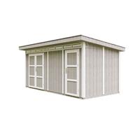 Abri de jardin qualité premium 8.52+2.95 m² garage moto exterieur - gris