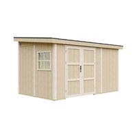 Abri de jardin qualité premium h231x248x412 cm sans plancher e paroi latérale