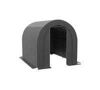 Abri de jardin - Outsunny - bâche en PE cadre en métal galvanisé - 2,4 x 1,8 x 1,9 m - gris foncé