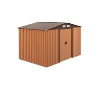 Abri de jardin - Outsunny - 5,4m² - kit de fondation, porte coulissante verrouillables 4 aérations - 277x195x192cm - kaki