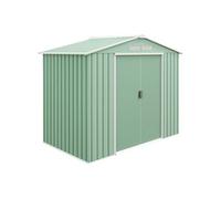 Abri de Jardin 2,5 m² Outsunny Remise pour Outils avec Fondation - cabanon Porte verrouillable - tôle d'acier Vert clair
