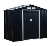 Abri de Jardin 2,77 m² Outsunny Remise pour Outils avec Fondation - cabanon Porte verrouillable - tôle d'acier marron clair