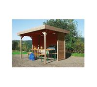 Abri de jardin - SOLID - Kiosque Regensburg - Bois massif - Toiture platte - Fenêtres