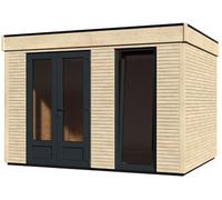Abri de jardin Studio Décor Home en bois coloris naturel ép.44 mm surface extérieure 10,91 m²