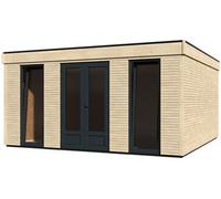 Abri de jardin Studio Décor Home en bois coloris naturel ép.44 mm surface extérieure 24,70 m²