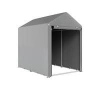 Outsunny Abri de jardin Tente de stockage Abri vélo Cadre métal galvanisé 1,2x1,8m Gris Gris