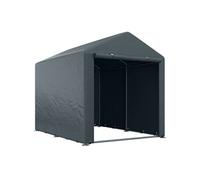 Outsunny Abri de jardin Tente stockage imperméable porte enroulable 160×218×172cm gris foncé