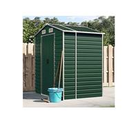 Abri de jardin vert 191x130x198 cm acier galvanisé