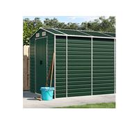Abri de jardin vert 191x725x198 cm acier galvanisé