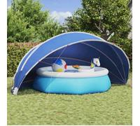 vidaXL Dôme de Piscine Bleu 546 x 516 x 250 cm, Jardin et terrasse, dôme Moderne extérieur, auvent Anti-UV, Couverture de Piscine Pliable, Protection pour l'été