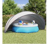 vidaXL Pool-Dome gris et orange 546 x 516 x 250 cm