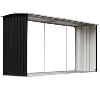 Abri de stockage à bois Acier galvanisé 330x92x153cm Anthracite