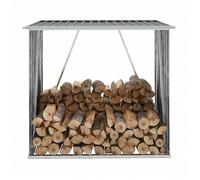 Abri de stockage à bois en acier galvanisé 163x83x154cm - VIDAXL
