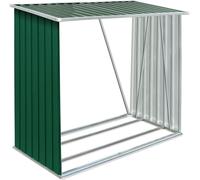 Abri de stockage de bois Acier galvanisé 163x83x154 cm Vert