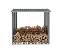 vidaXL Abri de stockage de bois Acier galvanisé 172x91x154 cm Gris