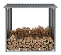 vidaXL Abri de stockage de bois Acier galvanisé 172x91x154 cm Gris