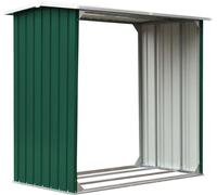 Abri de stockage de bois Acier galvanisé 172x91x154 cm Vert