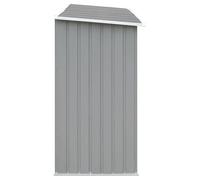 Abri de stockage de bois - WIENS - Acier galvanisé - 330x84x152 cm - Gris - Ventilation optimale - Stabilité maximale