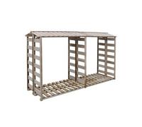 vidaXL Abri de stockage du bois de chauffage 300x90x176 cm Bois de pin imprégné