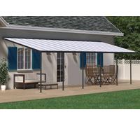 Abri de terrasse en aluminium Sierra Palram - Auvent 3 x 7,3 m gris
