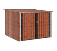 vidaXL Abri de vélo 3 pièces Marron Métal 216 x 207 x 158 cm