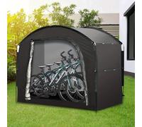 Abri de vélo - Noir - Tente de rangement étanche - 220 x 150 x 185 cm - Tissu Oxford - Pour 2 vélos