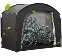 Abri de vélo - Tente de rangement - Housse de protection imperméable pour moto - Rangement extérieur pour jardin - Conception verticale optimisée - 220 x 150 x 185 cm - Noir
