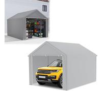 Abri de voiture 3x4 mètres, type tente, avec parois latérales amovibles. Grande tente de garage, tente de stockage, protection UV, résistante au vent, adaptée à l'hiver. Toile de protection pour voitu