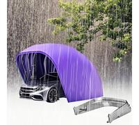 Abri de voiture pliable en métal avec cadre en acier inoxydable, auvent portable toutes saisons pour bateau, moto, outils de jardin, 5,8 x 2,5 x 2,4 m
