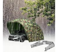 Abri de voiture pliable en métal avec cadre en acier inoxydable, auvent portable toutes saisons pour bateau, moto, outils de jardin, 5,8 x 2,5 x 2,4 m