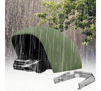 Abri de voiture pliable en métal avec cadre en acier inoxydable, auvent portable toutes saisons pour bateau, moto, outils de jardin, 5,8 x 2,5 x 2,4 m